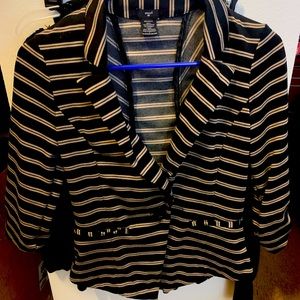 Black & brown blazer